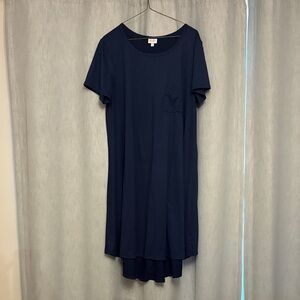 LuLaRoe Navy Blue High-Low Carly Dress
